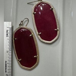 Kendra Scott large Elle burgundy earrings